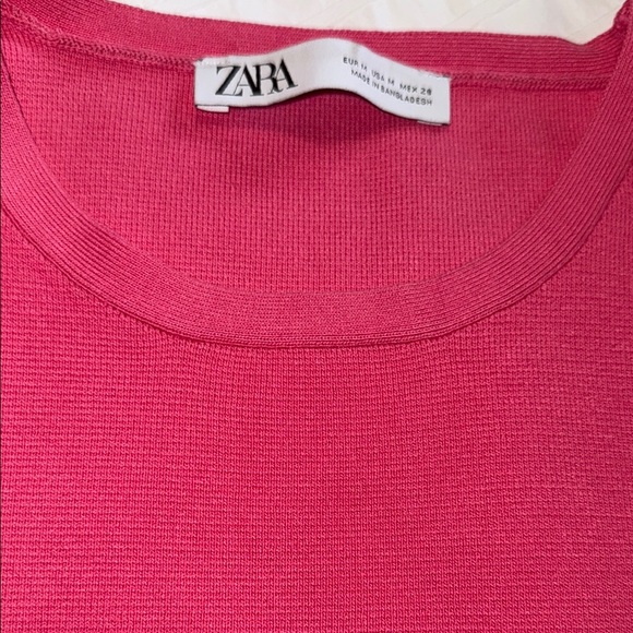 Zara Pink Sleeveless Fitted Crop Tank - Picture 9 of 9